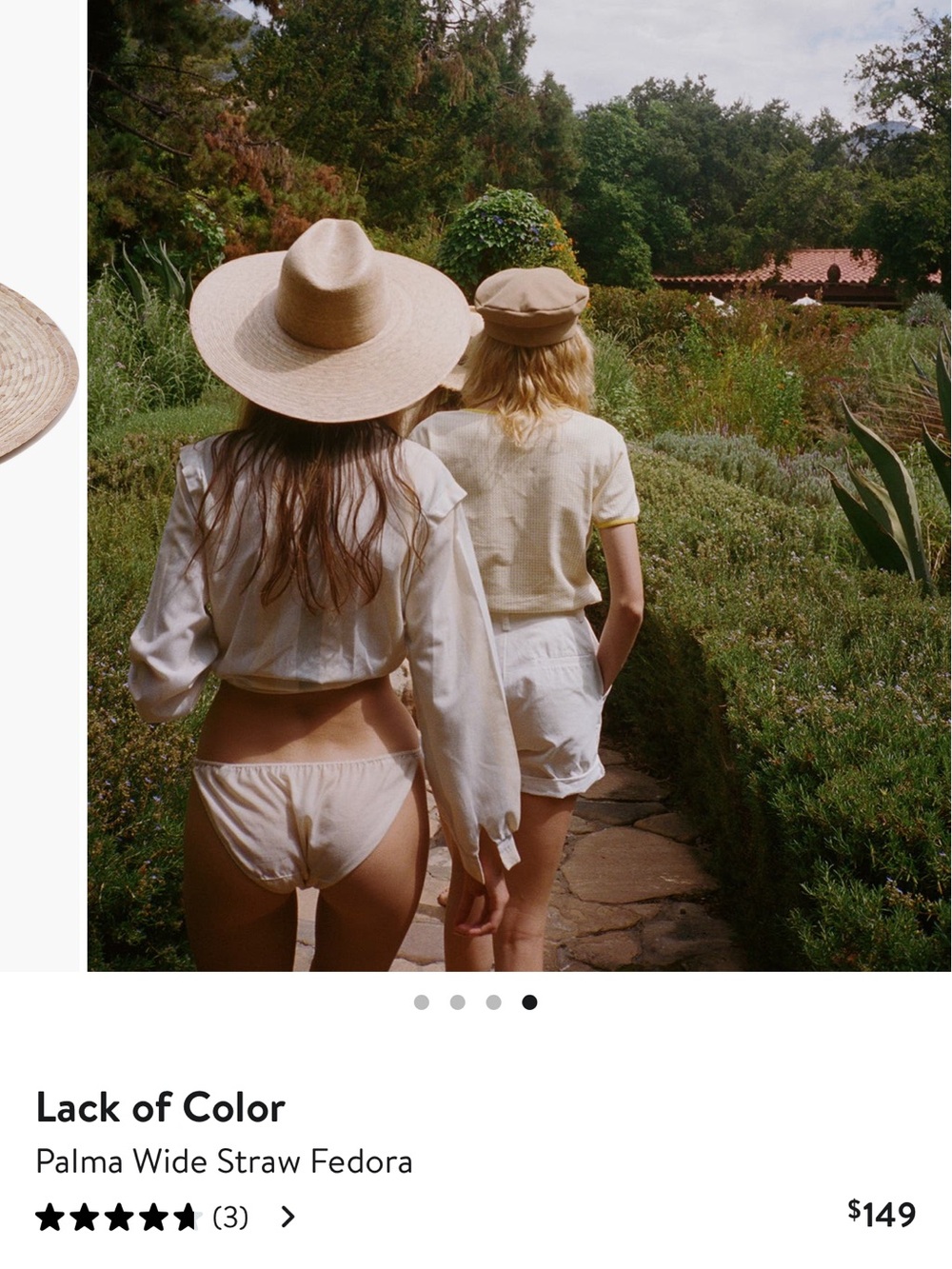 Lack Of Color Palma Wide Brim Straw Fedora Hat - Natural Tan - Picture 4 of 14